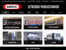 Tablet Screenshot of letrerosabroc.cl